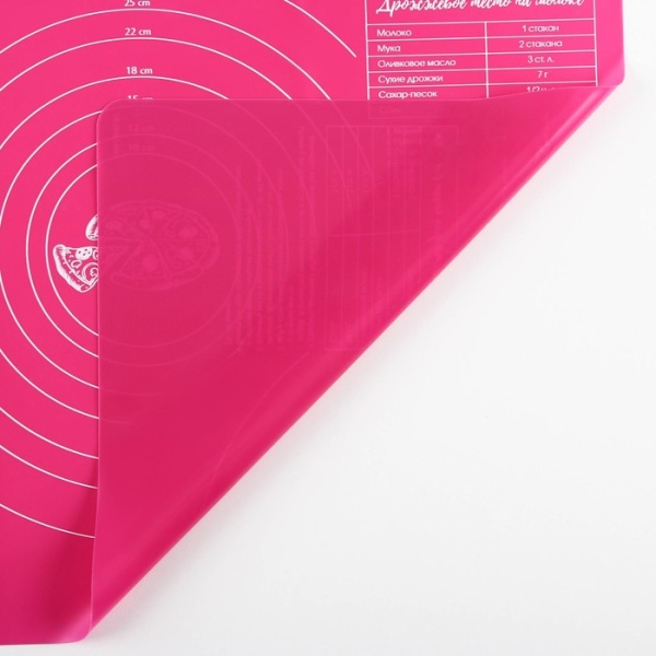 Силиконовый коврик для выпечки «Тесто для пиццы», 50х40 см