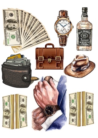 Мужчине №3, картинка на сахарной бумаге