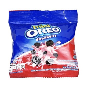 Печенье Oreo Mini Strawberry, пакет 20,4 гр