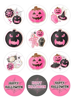 Хэллоуин капкейки №1, картинка на сахарной бумаге