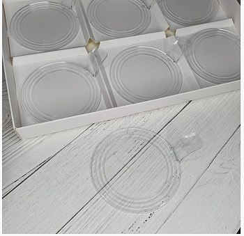 Подложка для пирожного пластиковая прозрачная КРУГ 7,5 см (Сольерка)