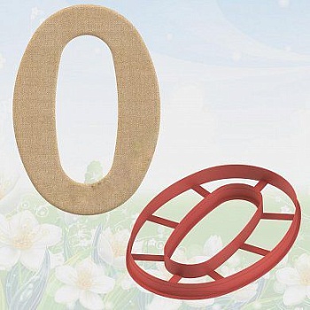 Форма вырубка для торта Цифра 0, размер 25