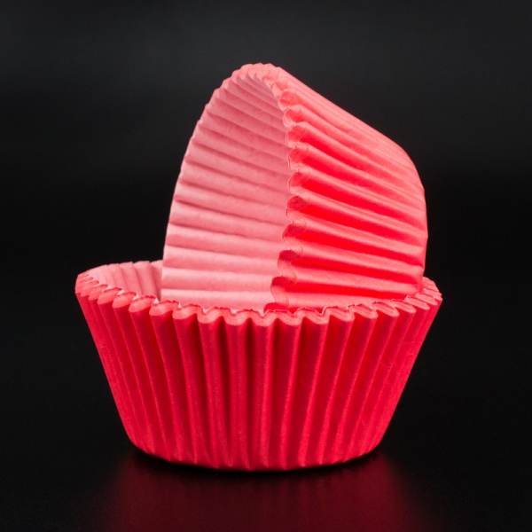 Капсула бумажная для капкейков (тонкая) 50x35 мм, красная, 1 шт