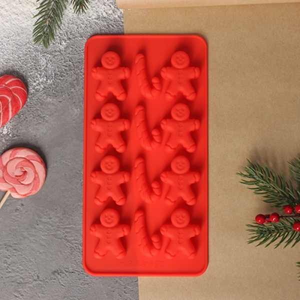 Форма для льда и шоколада «Карамельное чудо», 21×10 см, 12 ячеек (3,5×3,5 см)