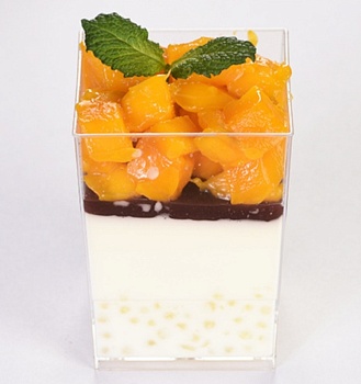 Креманка пластиковая Прямоугольная, 180 мл