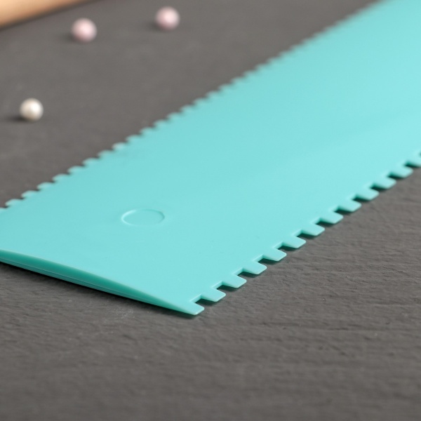 Шпатель кондитерский пластик, двойной Полосы, 25,5×7,5×0,3 см