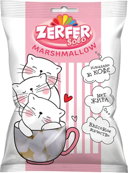 Маршмеллоу "Zerfer Solo", ваниль, 65 г