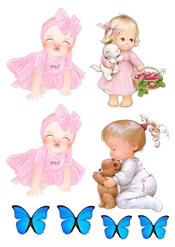 Малышка №2, картинка на сахарной бумаге