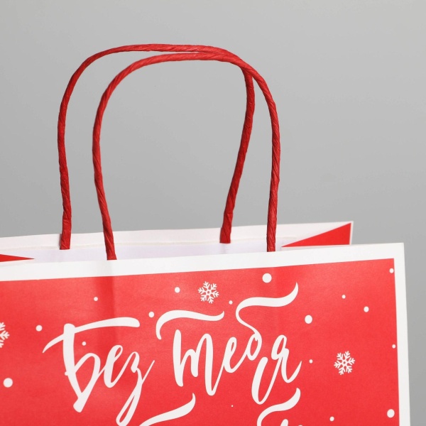 Пакет подарочный «С Новым годом!», 22 х 22 х 11 см