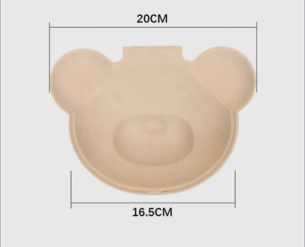 Коробка для бенто-торта Мишка, крафт, дно 100*90 мм