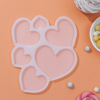 Силиконовая форма для леденцов «Сердечки 6 в 1»