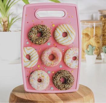 Доска разделочная прямоугольная Доляна «Сладости», 30×20 см, пластик